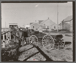 Buckboard and horses owned by William Hunter, Antelope, Montana