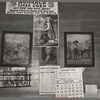 Decorations in store at Alger, Montana. The early American prints are very good examples