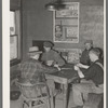 Card game in beer parlor, Alkabo, North Dakota