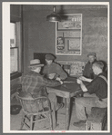 Card game in beer parlor, Alkabo, North Dakota