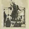 Warsaw. The statue of the Warsaw hero, Jan Kilinski was pulled down by the Germans. 1940.