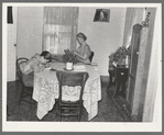 Dining room in the Jorgenson farm home, Divide County, North Dakota