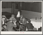 Card game in Plentywood saloon, Montana
