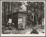 Shack of old gold prospector. Two Bit Creek, near Deadwood, South Dakota