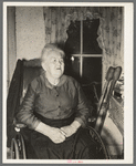 Mrs. Christine Berg, former boardinghouse keeper in early days of Deadwood, South Dakota, near where she now lives