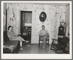 Southeast Missouri Farms. Client and wife in living room of new home on La Forge project, Missouri