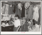 Southeast Missouri Farms. Sharecropper's son in corner of shack bedroom, La Forge project, Missouri