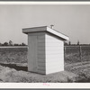 Southeast Missouri Farms. Privy on new farm unit, La Forge project, Missouri