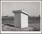 Southeast Missouri Farms. Privy on new farm unit, La Forge project, Missouri