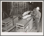 Millwork. Setting cabinet sink. Southeast Missouri project yard