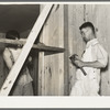 Southeast Missouri project field. House erection. Close-up of partition framing