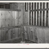 Interior of barn stall for mules. Southeast Missouri Farms