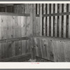 Interior of barn stall for mules. Southeast Missouri Farms