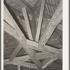 Details of construction of rafters of old plantation house near New Orleans, Louisiana