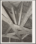 Details of construction of rafters of old plantation house near New Orleans, Louisiana