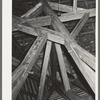 Details of construction of rafters of old plantation house near New Orleans, Louisiana