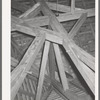 Details of construction of rafters of old plantation house near New Orleans, Louisiana