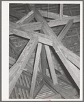 Details of construction of rafters of old plantation house near New Orleans, Louisiana