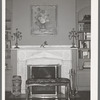 Fireplace and mantle in old plantation house near New Orleans, Louisiana