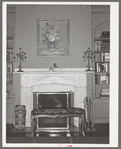 Fireplace and mantle in old plantation house near New Orleans, Louisiana