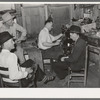 In the shoe repair shop. San Augustine, Texas