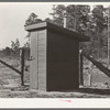 Privy on farmstead of FSA (Farm Security Administration) client. Sabine Farms, Marshall, Texas