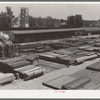 Railroad yards showing stored lumber. Marshall, Texas