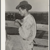 Mexican cowboy. Cattle ranch near Marfa, Texas