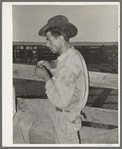 Mexican cowboy. Cattle ranch near Marfa, Texas