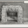 Fireplace in old ranch house near Marfa, Texas