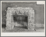 Fireplace in old ranch house near Marfa, Texas