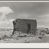 Remains of old bunkhouse of "Walking X" Ranch near Marfa, Texas