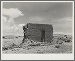 Remains of old bunkhouse of "Walking X" Ranch near Marfa, Texas