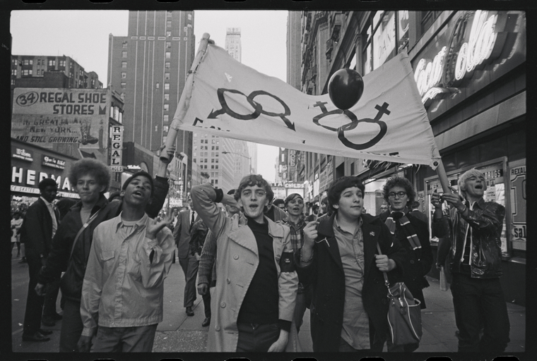 Gay Liberation Front March On Times Square Nypl Digital Collections