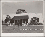 Main building at trailer park containing cafe and grocery. North Beach section, Corpus Christi, Texas