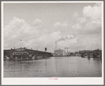 Pier and cement plant. Port of Houston, Texas