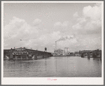 Pier and cement plant. Port of Houston, Texas