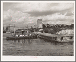 General view of flour mill and docks. Port of Houston, Texas