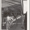 Weighing cotton at unloading platform. Compress, Houston, Texas