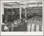 Interior of cotton compress and warehouse. Houston, Texas