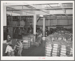 Interior of cotton compress and warehouse. Houston, Texas