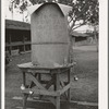 Temporary drinking fountain at Gonzales County Fair. Gonzales, Texas