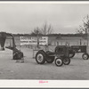 Farm machinery on display at the Gonzales County Fair. Gonzales, Texas