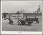 Farm machinery on display at the Gonzales County Fair. Gonzales, Texas