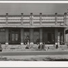 Post office and business establishments on the main street of Waelder, Texas