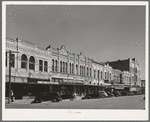 Scene in business section of Gonzales, Texas