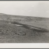 Stock water dam and waterhole on ranch near Marfa, Texas