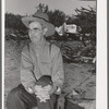 Old cowboy who was formerly employed at the SMS Ranch near Spur, Texas