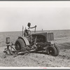 Tractor on large farm near Ralls, Texas