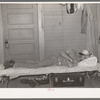 Cook of SMS Ranch asleep after dinner. Ranch near Spur, Texas